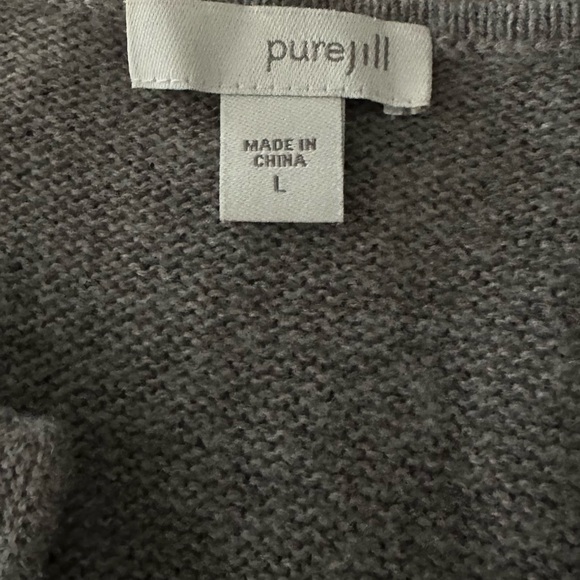 EUC! J.JILL HEATHER GRAY OPEN CARDIGAN - Picture 7 of 8